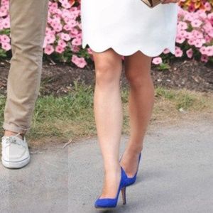 Ivanka Trump Blue Suede High Heels, 7.5